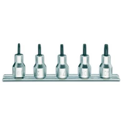 Beta 5-delige set dopsleutels voor Tamper Resistant Torx® schroeven (art. 920RTX) met support 920RTX/SB5 - 009200378