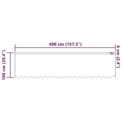 VidaXL Kantgordijn met gordijnen bloemen wit 100 x 400 cm polyester