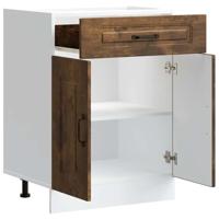 Keuken onderkast Kalmar bewerkt hout gerookt eikenkleurig - thumbnail