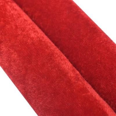 Afzetkoord fluweel rood en zilverkleurig