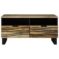 Salontafel with Drawer Bruin en zwart 80 x 54 x 40 cm - thumbnail