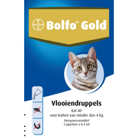 Bolfo Gold 40 Vlooiendruppels voor kleine kat 2 pipetten - thumbnail