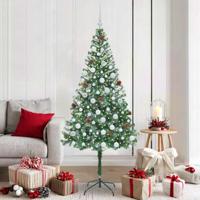 VidaXL Kunstkerstboom met 300 led groen 180 cm pvc en staal - thumbnail