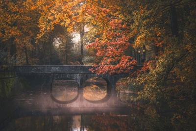 Tuinschilderij weerspiegeling 70x50 Customize-it - Customize it