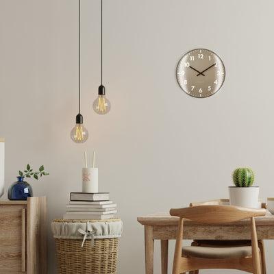 Wandklok 35 cm bolvormige glaslens - geruisloos - glas - NeXtime 'Duomo'