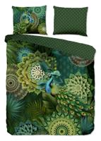 HIP Dekbedovertrek "mandalas & pauw" - Groen - (240x200/220 cm) - Katoen Satijn - thumbnail