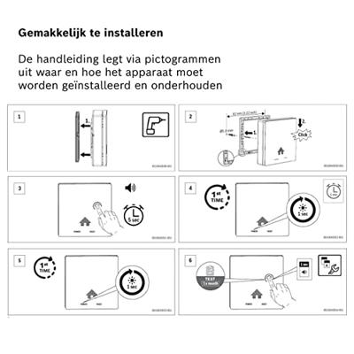 Bosch Home Comfort D-CO Koolmonoxidemelder werkt op batterijen Detectie van Koolmonoxide - thumbnail
