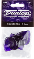 Dunlop Big Stubby 3.00mm 6-pack plectrumset paars - thumbnail
