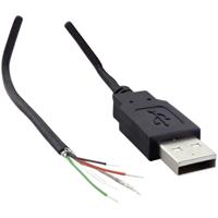 TRU COMPONENTS 1582621 USB-A-stekker 2.0 met open kabeluiteinde USB-A-stekker 2.0 1 stuk(s) - thumbnail