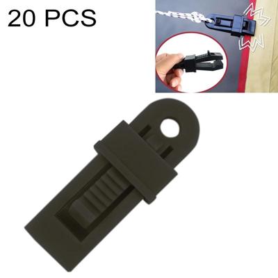 20 stuks Outdoor Tent luifels winddicht tot vaststelling van de Clip multifunctionele Wind touw gesp (zwart)