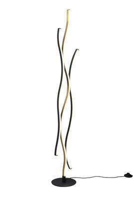 Trio VloerlampBlaze zwart met goud - 441210308