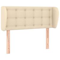 Hoofdbord met randen 103x23x78/88 cm stof crèmekleurig - thumbnail
