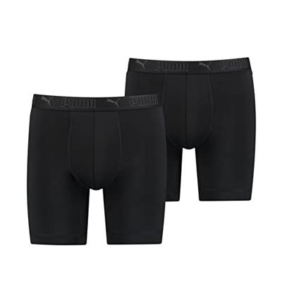 Puma Sport Boxershorts Microfiber Long 2-pack Zwart-L