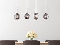Globo HanglampBlacky zwart 4-lichts - 15345-4 - thumbnail