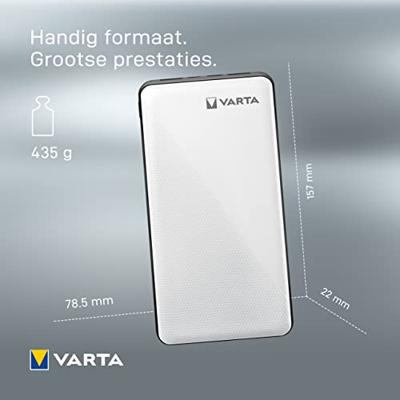 Varta Power Bank Energy 20000 Powerbank 20000 mAh LiPo USB-C Wit/zwart