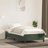 Bedframe zonder matras 90x190 cm fluweel donkergroen - thumbnail