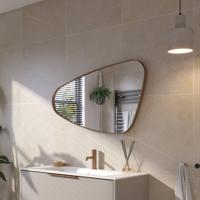 Ben Nature organische spiegel 100x60cm links geborsteld koper - thumbnail