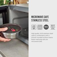 Zwart+Blum Stalen Voerbak Groot - Ø170mm - H 81mm - Grijs / Rood - thumbnail