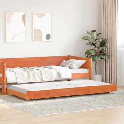 Bedframe Bruin 90 x 200 cm Massief grenenhout