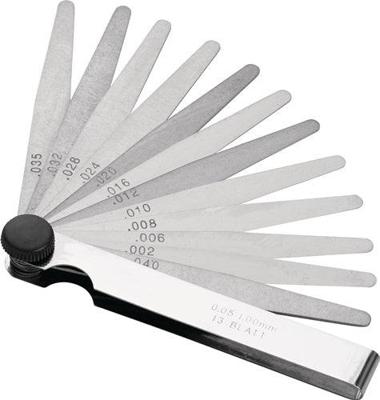 Promat/Tecwerk Voelermaat | bladsterkte 0,05-2,0 mm | staal | lengte 100 mm aantal bladen 21 st. - 4000851423 Promat/Tecwerk Voelermaat | bladsterkte 0,05-2,0 mm | staal | lengte 100 mm aantal bladen 21 st. - 4000851423