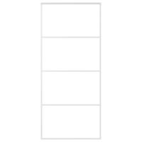 Schuifdeur 90x205 cm mat ESG-glas en aluminium wit - thumbnail