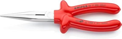 Knipex 26 17 200 Platte rondbektang VDE Recht Vanadium elektrostaal 200 mm - thumbnail