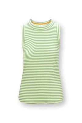 Pip Studio Trinity Top Mouwloos Little Sumo Stripe Groen XL