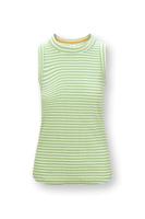 Pip Studio Trinity Top Mouwloos Little Sumo Stripe Groen XL - thumbnail