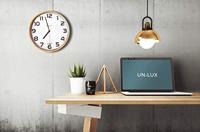 Wandklok Unilux Baltic hout wit - thumbnail
