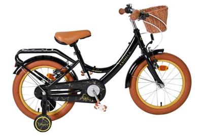 Volare ashley kinderfiets - meisjes - 16 inch - zwart - twee handremmen