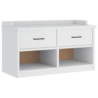 Gangbankje SANDNES wit 87x40x50 cm massief grenenhout - thumbnail