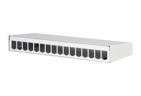 Metz Connect 130861-1602-E 16 poorten Netwerkpatchpaneel 483 mm (19) Zonder connectoren Wit Niet ingericht - thumbnail
