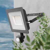 Stratos - LED Breedstraler met bewegingssensor - 50 Watt 4270 Lumen - 4000K Neutraal wit licht - IP65 Waterdicht - 15cm Kabel - thumbnail