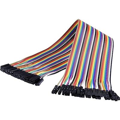 Renkforce JKFF403 Jumperkabel Arduino, Banana Pi, Raspberry Pi® [40x Draadbrug-bus - 40x Draadbrug-bus] 30.00 cm Bont