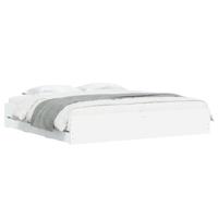 Bedframe met lades bewerkt hout wit 160x200 cm - thumbnail
