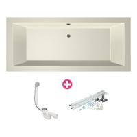 Ligbad Xenz Society | Inbouw | 180x90 cm | Incl.Badafvoer | Met overloop | Acryl | Pergamon glans - thumbnail