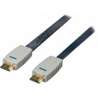 High Speed HDMI kabel met Ethernet Plat HDMI-Connector - HDMI-Connector 20.0 m Blauw - thumbnail