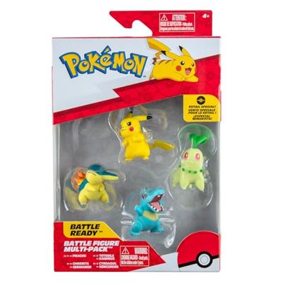 Pokemon Battle Figure Pack - Pikachu, Chikorita, Totodile & Cyndaquil