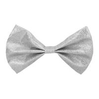 Boland Vlinderstrik glitter zilver - thumbnail