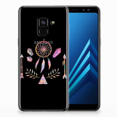 Samsung Galaxy A8 (2018) Telefoonhoesje met Naam Boho Dreamcatcher Samsung Galaxy A8 (2018) Telefoonhoesje met Naam Boho Dreamcatcher