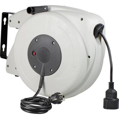 AS Schwabe 12645 Kabelhaspel voor aan de muur 20 m Zwart Randaarde haakse stekker, Penaarde stekker (type E) AS Schwabe 12645 Kabelhaspel voor aan de muur 20 m Zwart Randaarde haakse stekker, Penaarde stekker (type E)