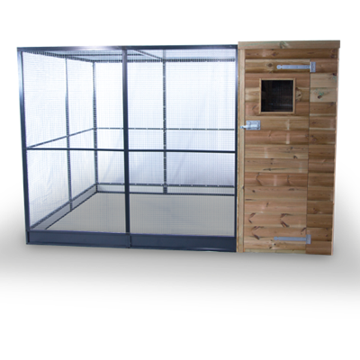 Voldux Voliere R9 rechts 285 x 200 x 190 cm Voldux Bruin