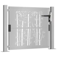 Poort met bamboe-ontwerp 105x80 cm cortenstaal - thumbnail