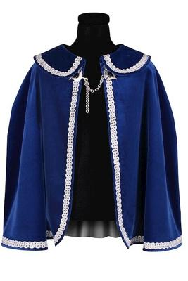 Prinsenmantel kort blauw zilver