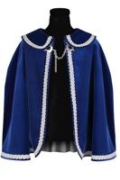 Prinsenmantel kort blauw zilver - thumbnail