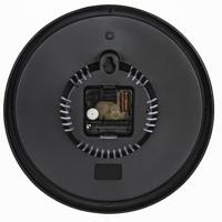 Hama wandklok pure plus ø 25 cm met thermo-/hygrometer geluidsarm zwart - thumbnail