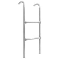 VidaXL Trampolineladder met 2 sporten 72 cm staal zilverkleurig - thumbnail