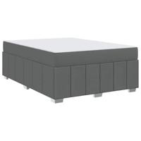 Bedframe met matras Donkergrijs 160 x 200 cm Stof - thumbnail