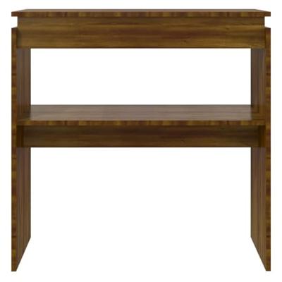 Wandtafel 80x30x80 cm bewerkt hout bruin eikenkleur Wandtafel 80x30x80 cm bewerkt hout bruin eikenkleur