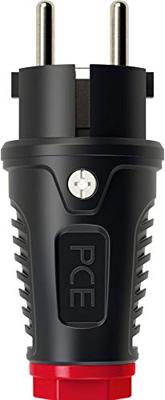 PCE 0522-sr Stekker met randaarde Massief rubber, Thermoplast 250 V Zwart, Rood IP54